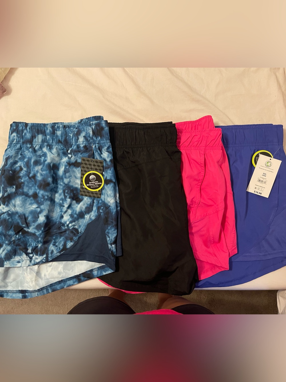 NEW Four pairs of athletic works shorts